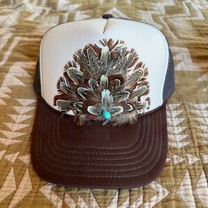Women’s Feather Trucker Hat